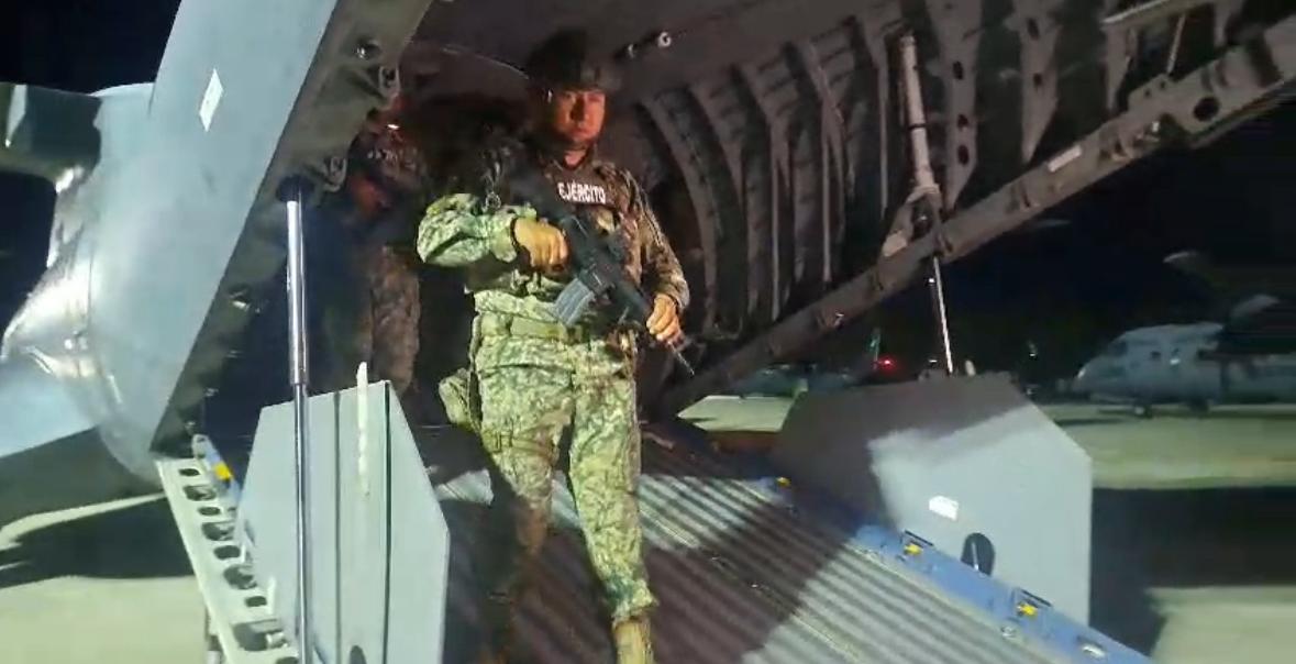 ARRIBO DE ELEMENTOS DE LAS FUERZAS ESPECIALES DEL EJÉRCITO ES PARA REFORZAR LAS ACCIONES EN EL COMBATE A LA INSEGURIDAD